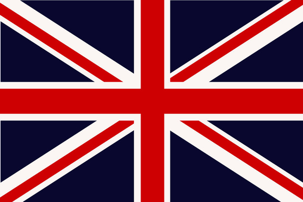 Vector illustration of the British flag. Flag of the United Kingdom of Great Britain and Northern Ireland. State symbol in national colors. - Vector, Image