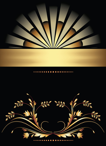 Background with golden ornament - Vetor, Imagem