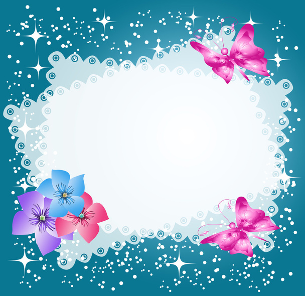 Magic background with butterfly - Vektor, Bild