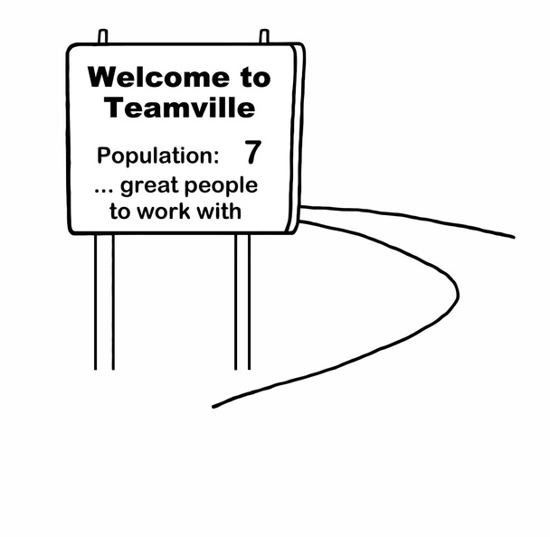 Καλώς ήλθατε στο Teamville - Διάνυσμα, εικόνα
