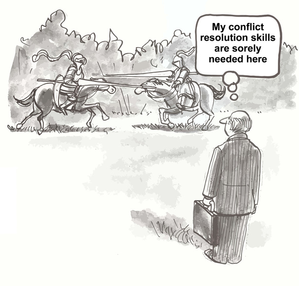 Разрешение конфликтов - Вектор,изображение