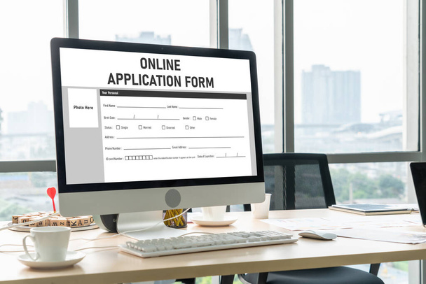 Formulário de inscrição online para registro modish no site da internet - Foto, Imagem