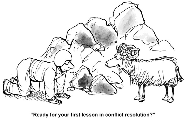 Ram enseigne la résolution de conflits
 - Vecteur, image