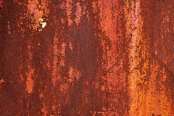 Surface of rusted metal sheet texture detail of metal sheet exposed to outdoor weather conditions for a long time Abstract background for advertising about anti rust product or metal and various textures - Fotografie, Obrázek