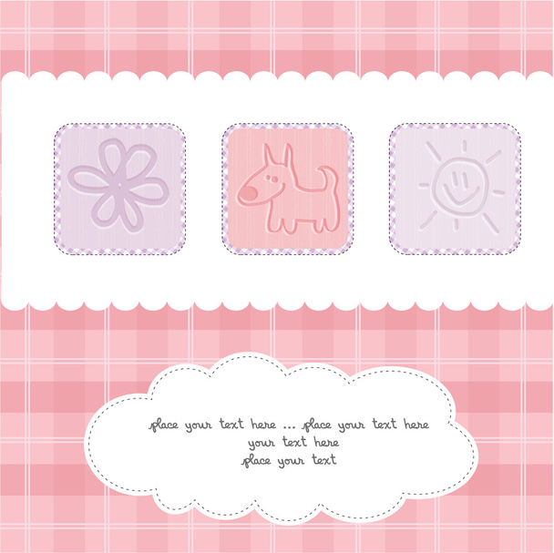 Sweet Welcome the new baby Card
 - Фото, изображение