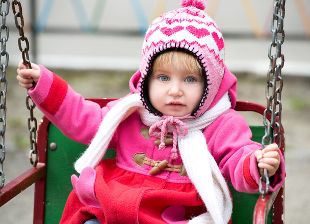 little girl on the playground - Foto, Imagem