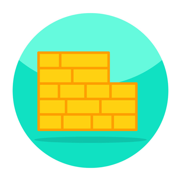 A perfect design icon of brick wall - Vector, afbeelding