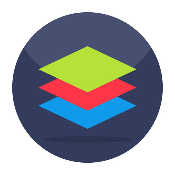 Editable design icon of layers  - Διάνυσμα, εικόνα