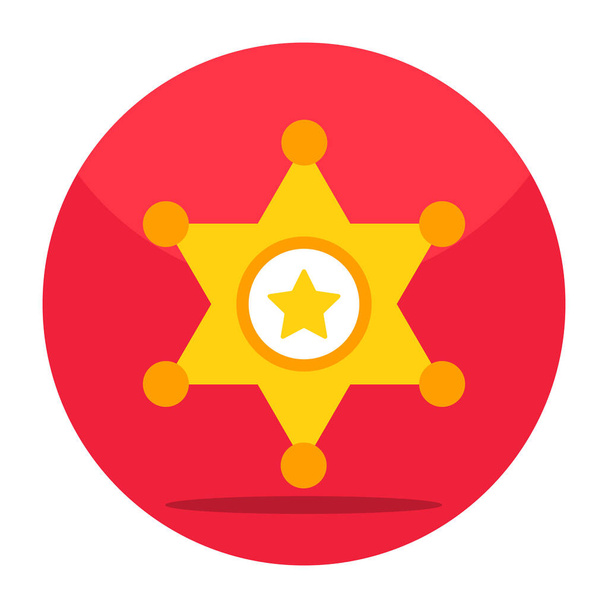 Sheriff badge icon in trendy vector design  - Vektori, kuva