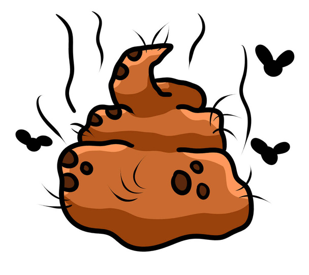 Digital illustration of smelly poop - Photo, image