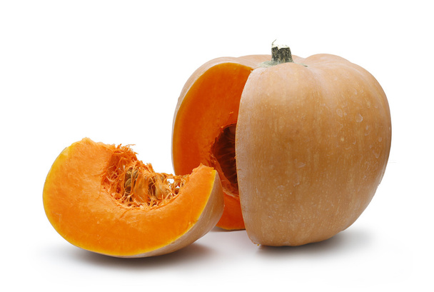 Pumpkin with a slice  - Photo, Image