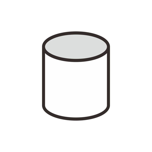 Cylinder shape on white background - Vector, afbeelding