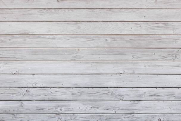 weathered white painted wooden planks board - flat full-frame background and texture with horizontal structure - Valokuva, kuva