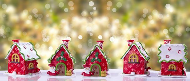 Christmas house decorated with multicolored glaze - Photo, image