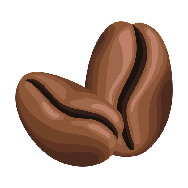 coffee toast seeds isolated icon - Vector, imagen