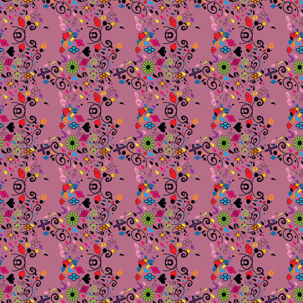 Vector collectie van decoratieve sterren met naadloze patroon - Vector, afbeelding