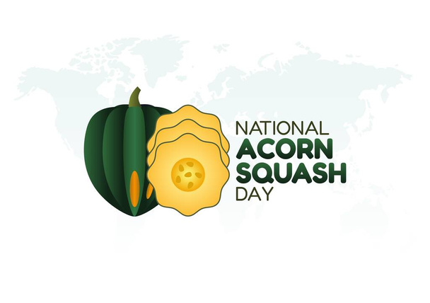 vector graphic of national acorn squash day good for national acorn squash day celebration. flat design. flyer design.flat illustration. - Vektori, kuva