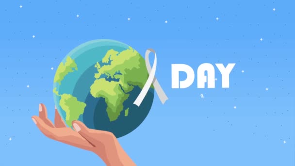 international peace day lettering animation ,4k video animated - Metraje, vídeo