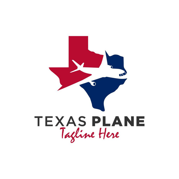 texas airplane transportation logo design your company - Vector, imagen