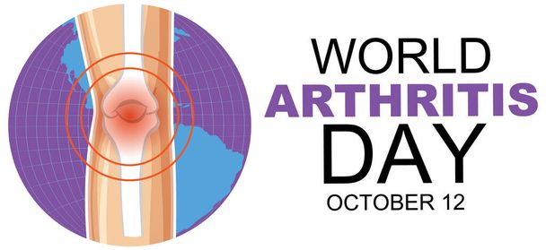 World Arthritis Day Poster Design illustration - Vektor, kép
