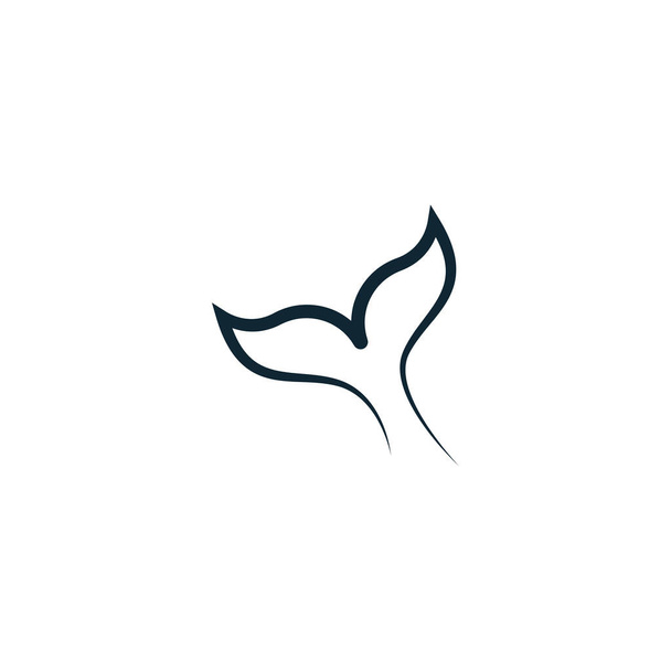 Whale icon logo illustration template - Vetor, Imagem