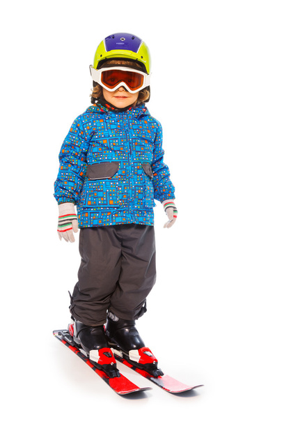 Boy wearing mountain skies - Valokuva, kuva