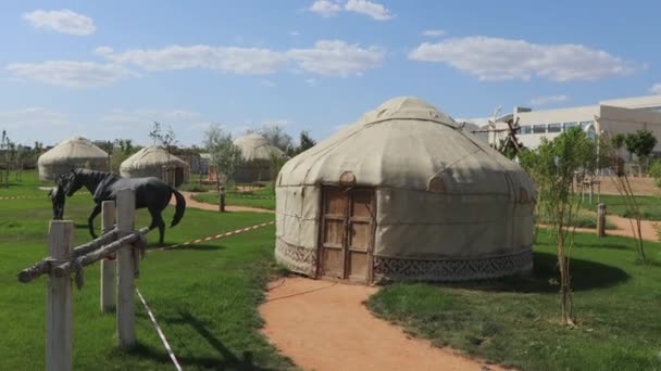 Authentischer Kulturpark in Turkestan, Kasachstan - Filmmaterial, Video
