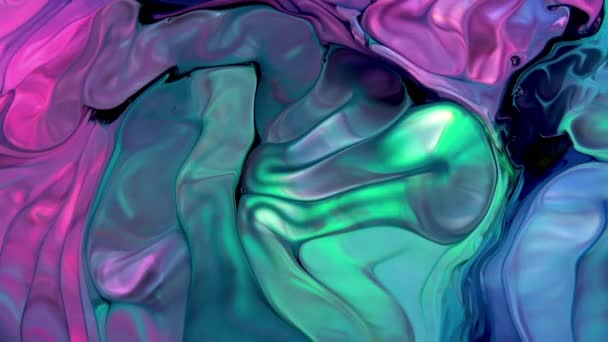 Very Nice Ink Abstract Psychedelic Cosmos Paint Liquid Motion Galactic Background Texture Footage. - Materiaali, video
