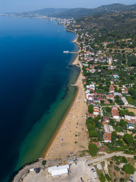 Photo of sea of marmara and beach with drone - Photo, Image