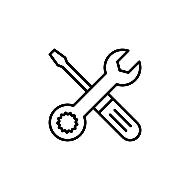 Repair tools icon for web and mobile app. tool sign and symbol. setting icon. Wrench and screwdriver. Service - Vektor, Bild