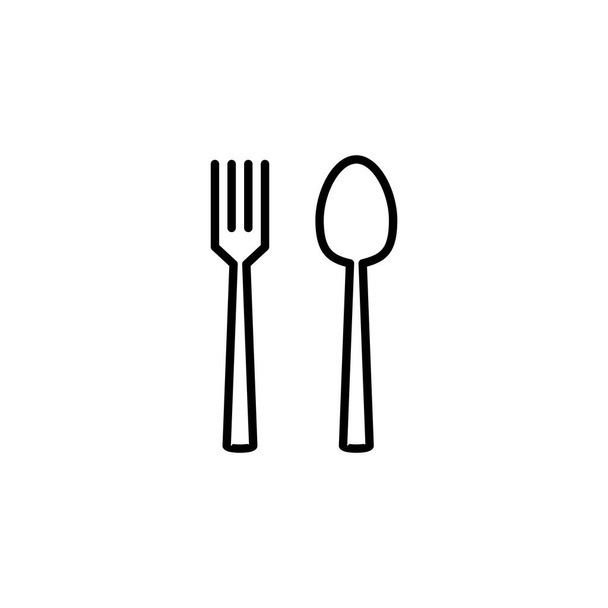 spoon and fork icon for web and mobile app. spoon, fork and knife icon vector. restaurant sign and symbol - Wektor, obraz