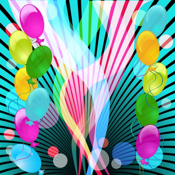 Background with balloons - Vector, Image
