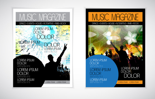 Musical magazine covers - Vector, Image
