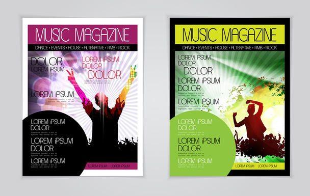 Musical magazine covers - Vector, Image
