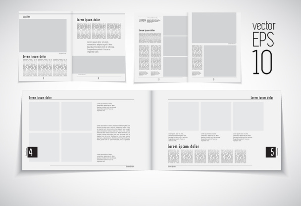 Diseños de revistas en blanco
 - Vector, Imagen