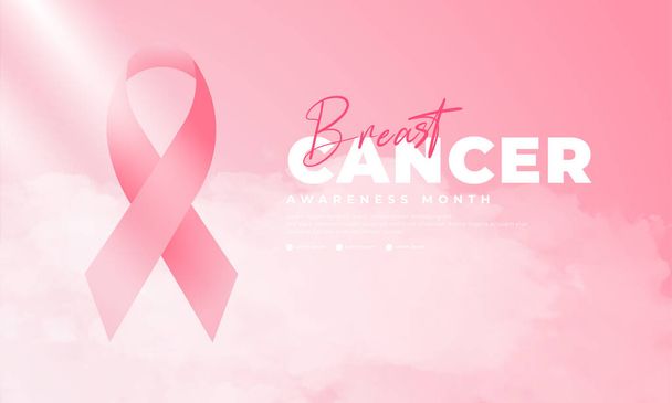 Breast Cancer Awareness Month, suitable for backgrounds, banners, posters, and others - Vector, Image