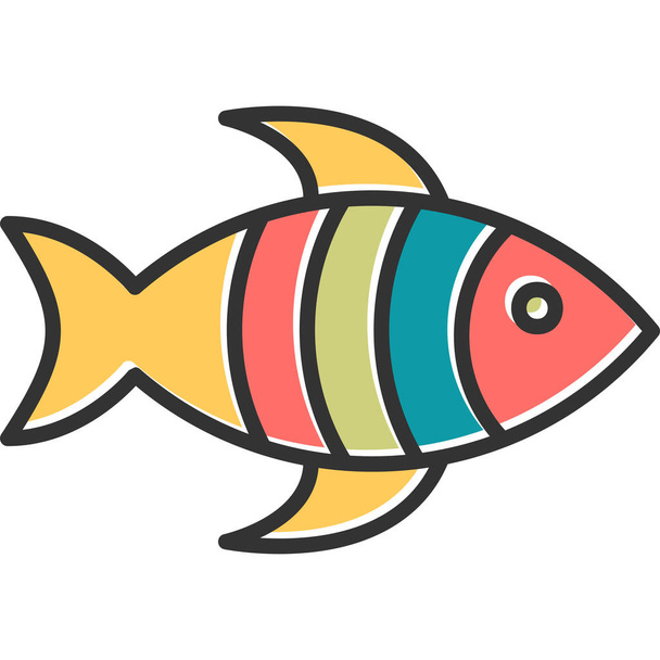 Fische. Web-Symbol einfache Illustration - Vektor, Bild