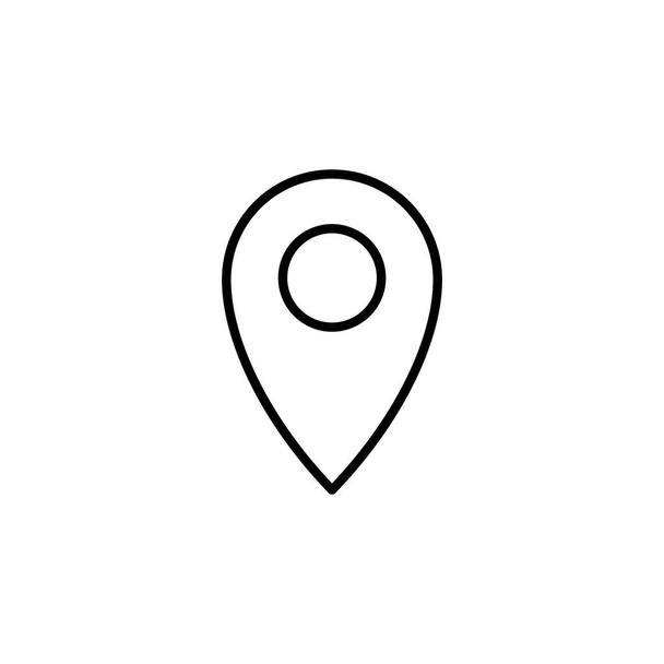 Pin icon for web and mobile app. Location sign and symbol. destination icon. map pin - Vettoriali, immagini