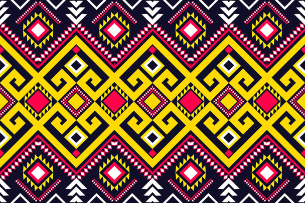 Geometric ethnic oriental seamless pattern traditional Design for background, carpet, wallpaper, clothing, wrapping, Batik, fabric, Vector illustration.embroidery style. - Vektor, obrázek