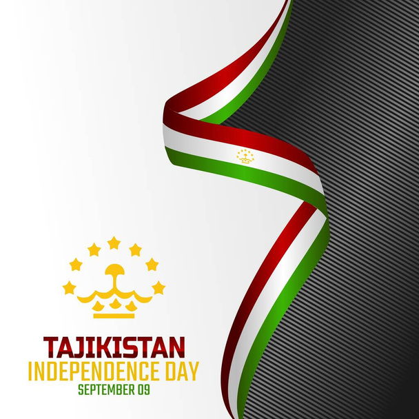 vector graphic of tajikistan independence day good for tajikistan independence day celebration. flat design. flyer design.flat illustration. - Vector, afbeelding