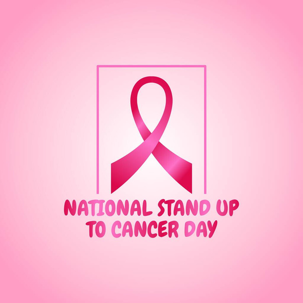 vector graphic of national stand up for cancer day good for national stand up for cancer day celebration. flat design. flyer design.flat illustration. - Vetor, Imagem