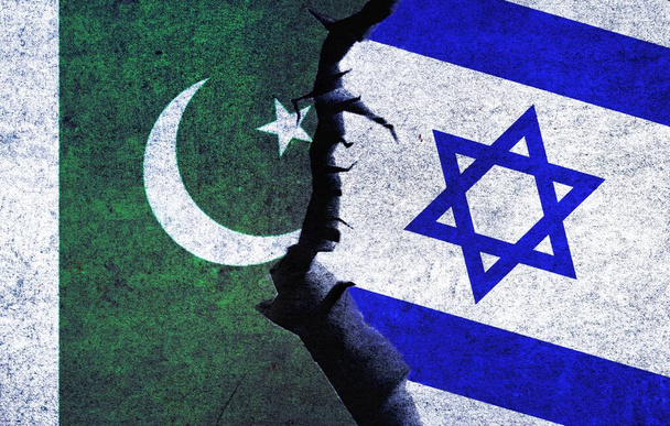 Israel und der Libanon flaggen gemeinsam. Libanon und Israel Beziehungen, Konflikt, Kriegskrise, Wirtschaftskonzept. Israel gegen Libanon - Foto, Bild