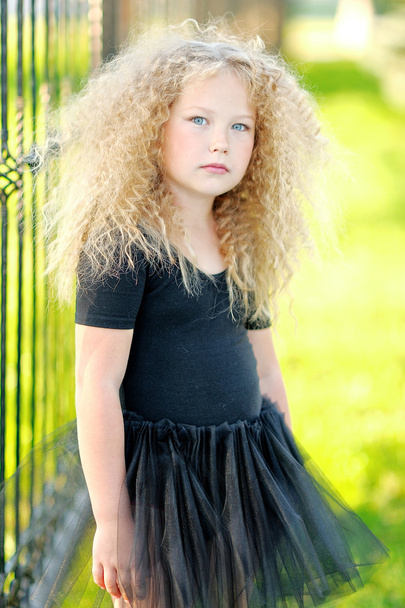 portrait of a beautiful fashion little girl - Fotoğraf, Görsel