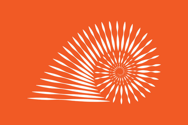 Geometric Nautilus shell symbol logo. Flat vector illustration - Wektor, obraz