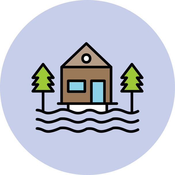 house. web icon simple illustration  - Vector, afbeelding