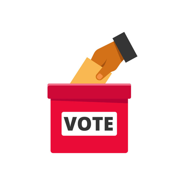 Election icon with flat style isolated on white background - Διάνυσμα, εικόνα