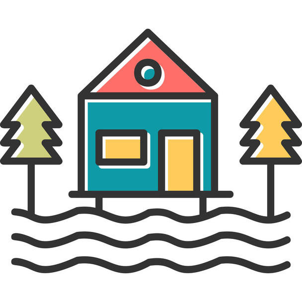 house. web icon simple illustration  - Vektor, kép