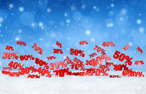 Χιονόπτωση πωλήσεις των Χριστουγέννων - Φωτογραφία, εικόνα