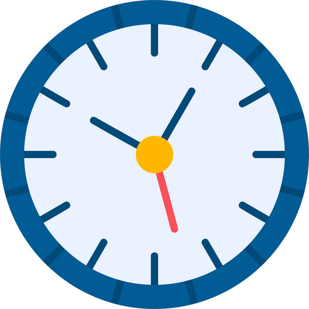 Clock time, digital illustration of smartphone device  - Vetor, Imagem