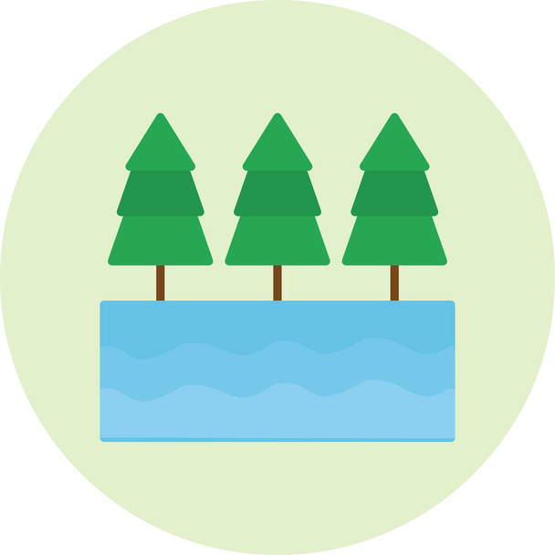 tree. web icon simple illustration - Vektör, Görsel